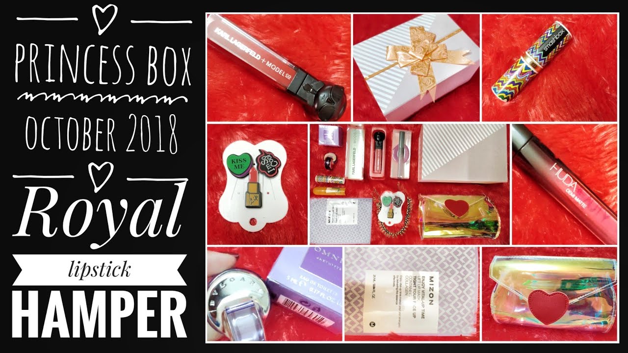 Princess Box October 2018 | Bvlgari |Karl lagerfeld modelco |Smashbox |Huda|ABH |Unboxing and Review