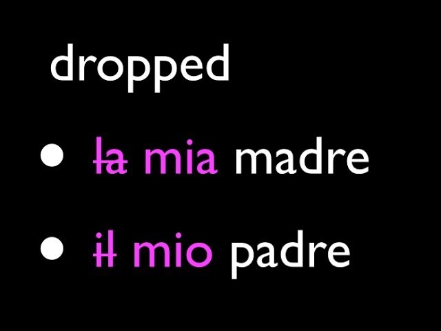 pics Possessive Adjectives Italian italian possessive adjectives with