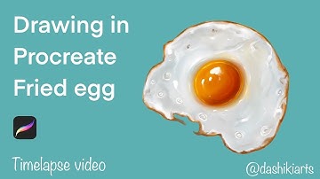 Drawing in Procreate fried egg / DashikiArts