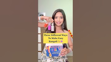 Trying 3 Different Ways To Make Easy Rangoli 🎨🫟 || #trending #viral #shorts
