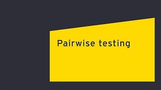 Pairwise testing