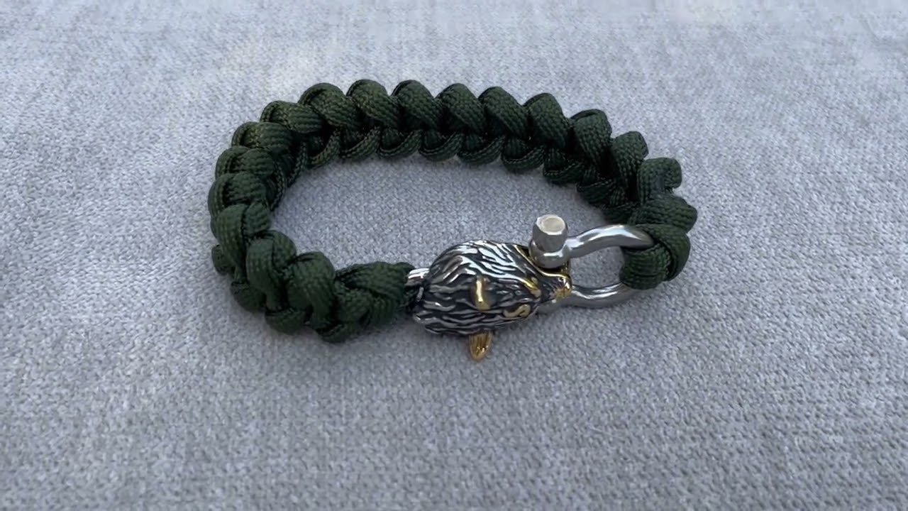 nouveau tissage double couleur paracord fenrir avec vis boulon conception bracelet viking bijoux