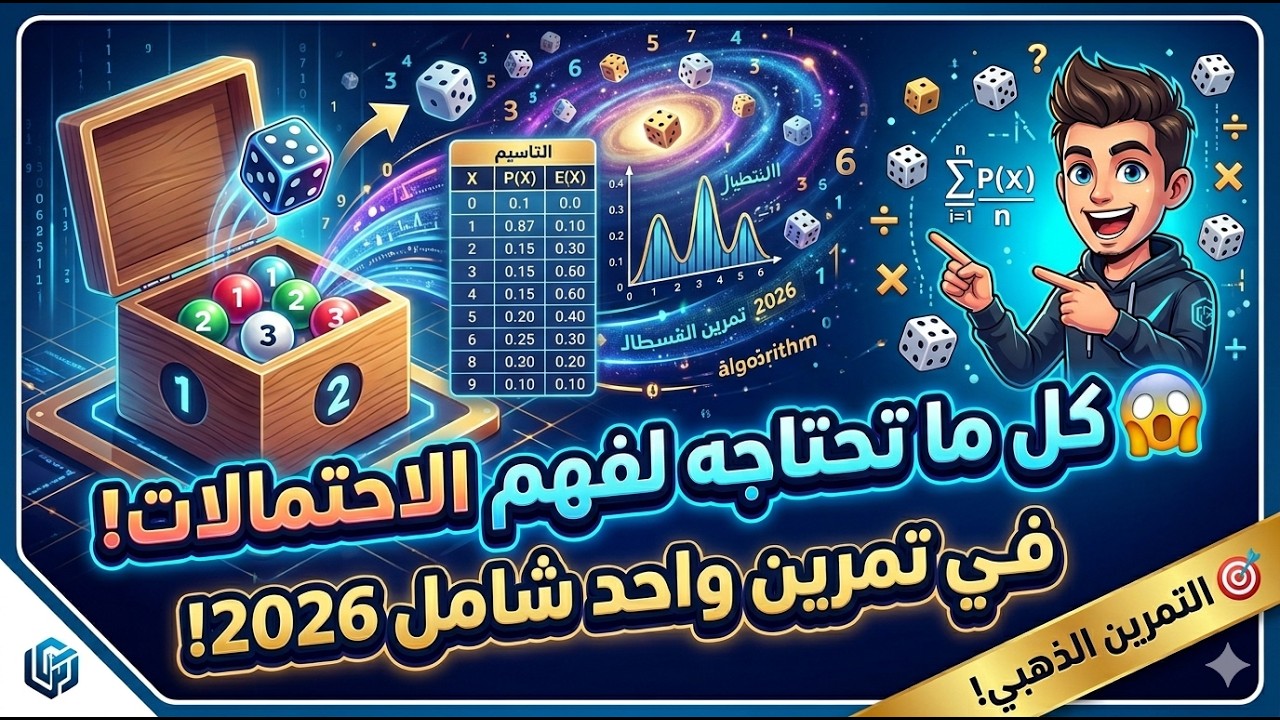 😱 كل ما تحتاجه لفهم الاحتمالات في تمرين واحد شامل 2026!