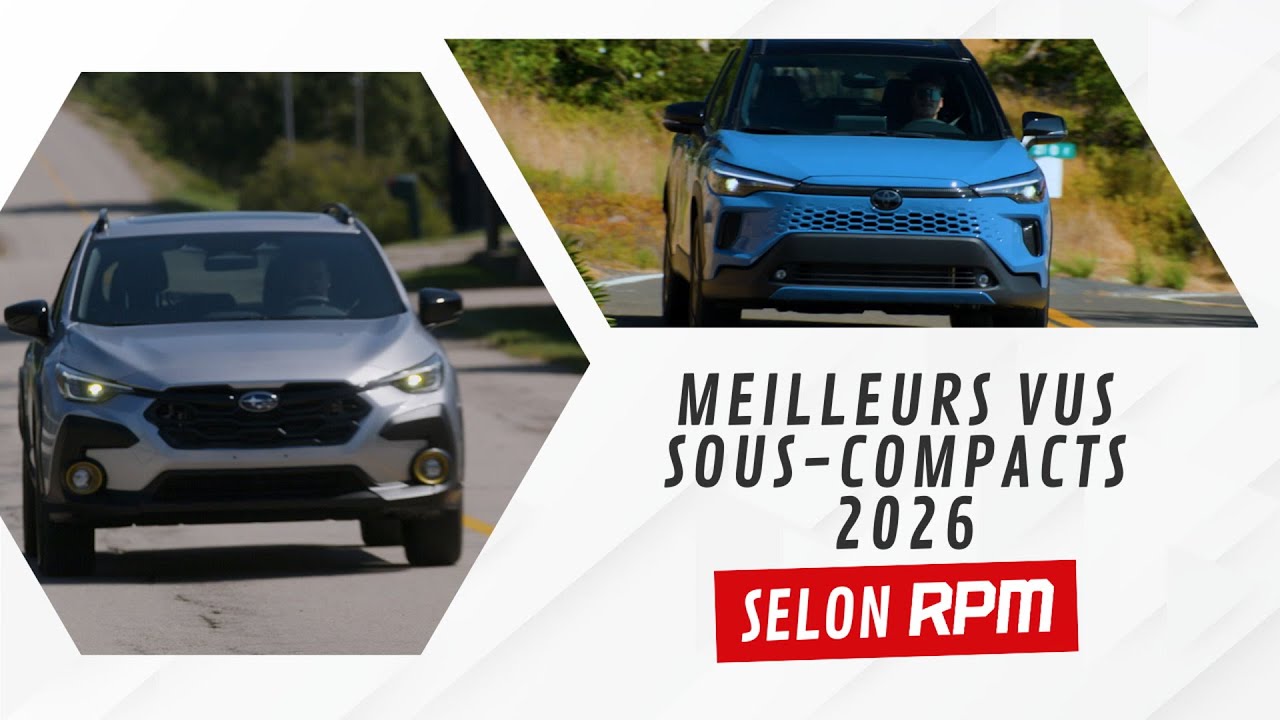 Meilleurs VUS sous-compacts 2026 selon RPM