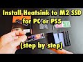 How to Install Heatsink to NVME SSD for PC or PS5 (step by step)