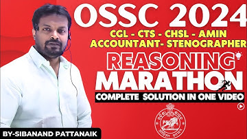 OSSC COMPLETE 💯 REASONING | All Previous Year Reasoning Questions of OSSC in one video