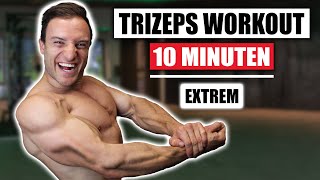 10 Minuten Trizeps Workout Für Zuhause Ohne Geräte - Extrem Effektiv! | Sascha Huber