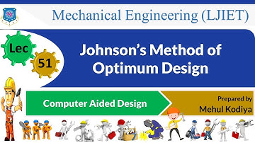 L 51 Johnson’s Method of Optimum Design | Computer Aided Design | Mechanical