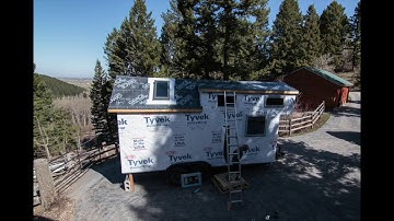 Tiny House construction - Tyvek windows and door