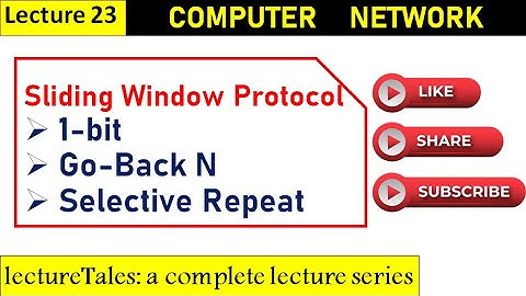 2.10 1-bit, Go Back N, Selective Repeat Sliding Window Protocol ARQ