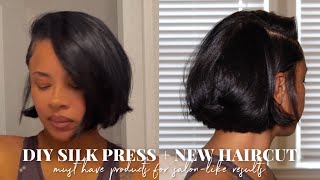 HOW TO: PERFECT SILK PRESS RESULTS AT HOME + NEW HAIRCUT + NEW PRODUCTS & TOOLS