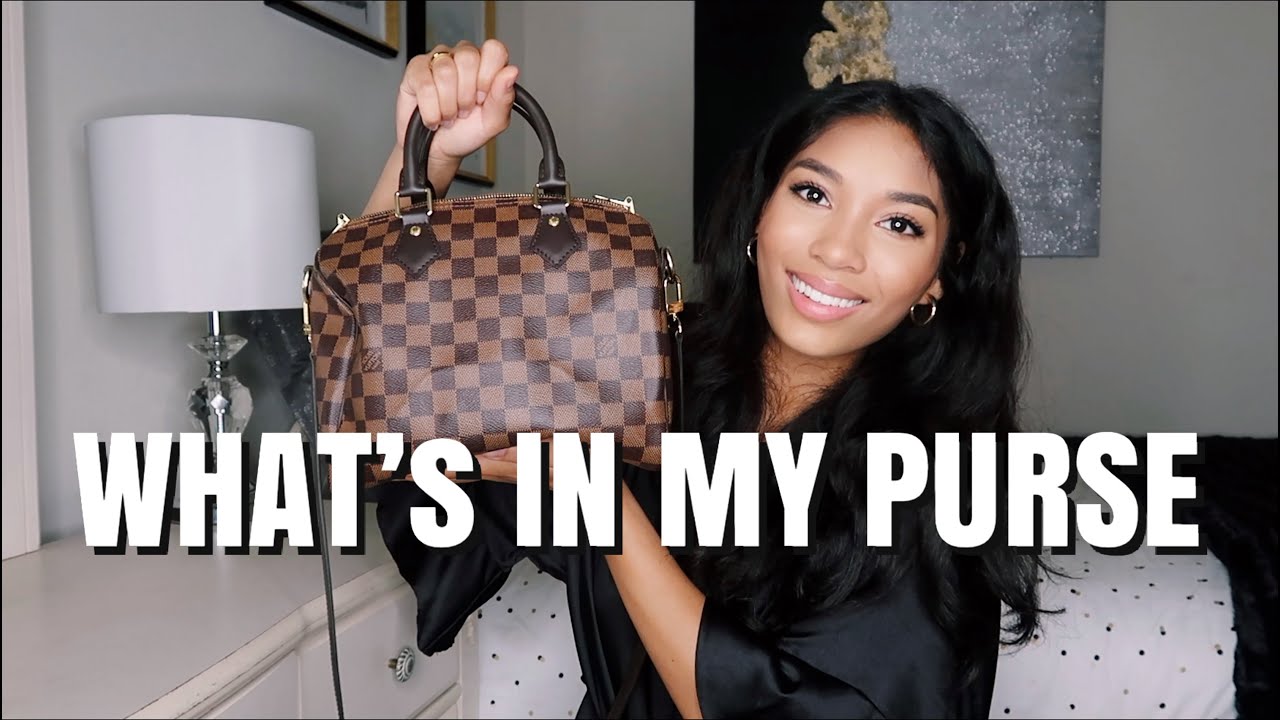 WHATS IN MY PURSE 2020 | LV SPEEDY BANDOULIERE 25 - YouTube