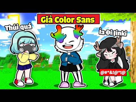 HIHA TROLL SINH TỐ TEAM BẰNG CÁCH GIẢ LÀM COLOR SANS TRONG MINECRAFT*JINKI ĐI BANH LÀNG ??