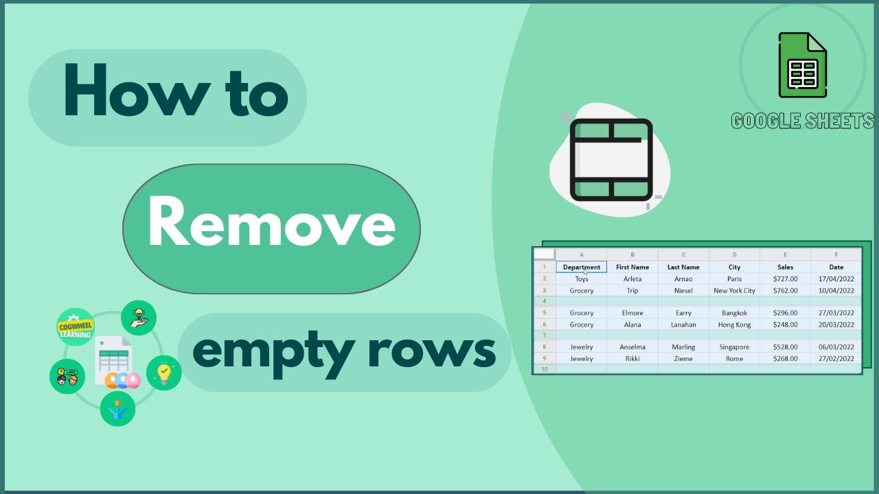 Google Sheets: How To Remove Empty Rows - YouTube