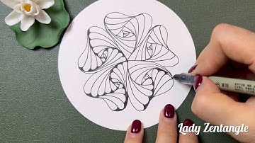 Hart Paradox / How to Zentangle /Step-by-Step simple ColorZentangle Pattern for Beginners