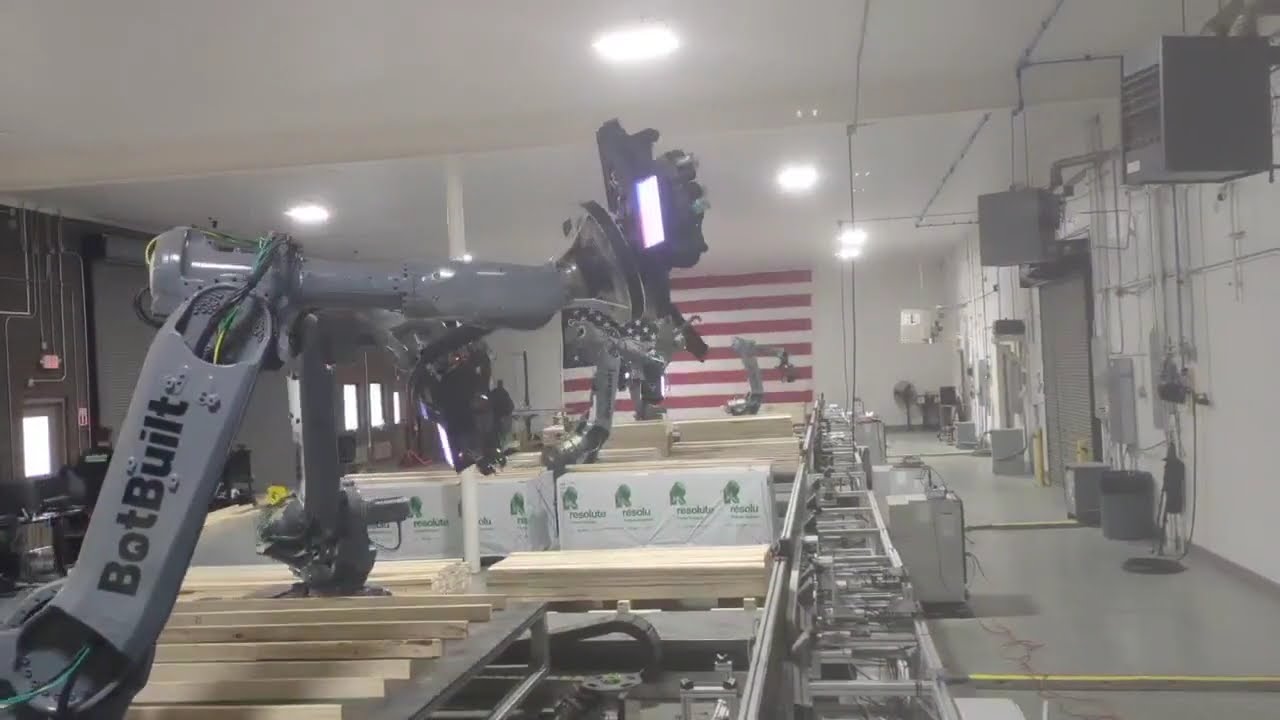 house building, nail gun wielding, robot