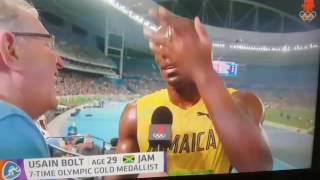 Usain Bolt unhappy about De Grasse