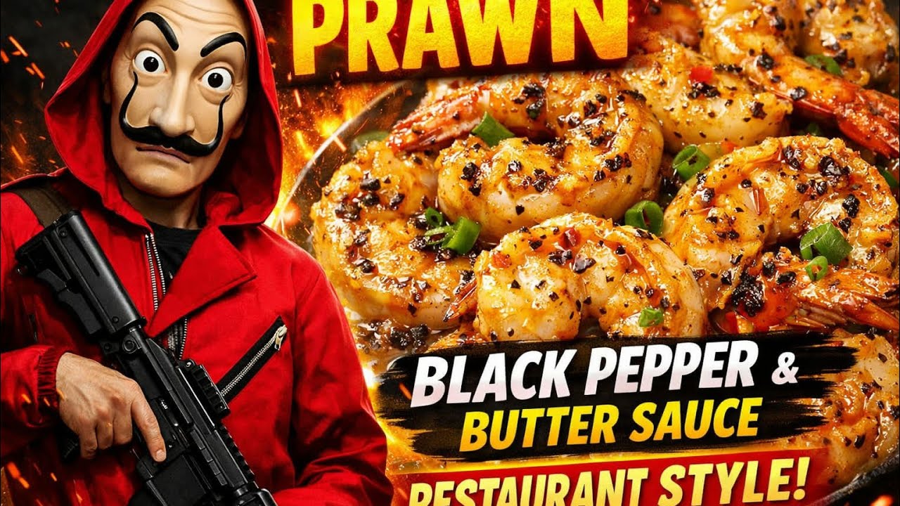 Prawn With Black Pepper And Butter Sauce | Prawn Recipe | Chinese Food Gravy | Chinese Gravy