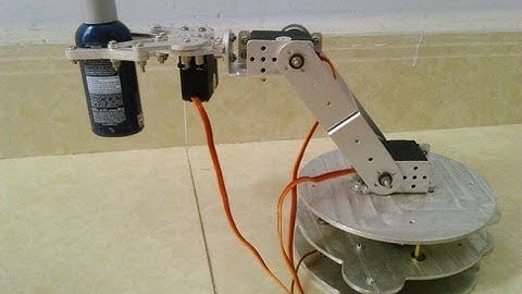 Điều khiển Cánh tay máy 3 bậc tự do, 1 tay kẹp sử dụng iCode4Arduino