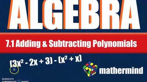 BIM Algebra 7-1 Adding and Subtracting Polynomials