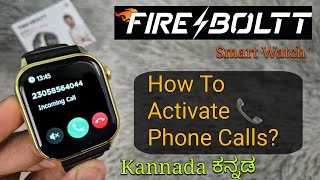 Fire-Boltt Smart Watch Call Settings (Kannada ಕನ್ನಡ) Activate Phone Calls 📞 Fireboltt Smartwatch screenshot 5
