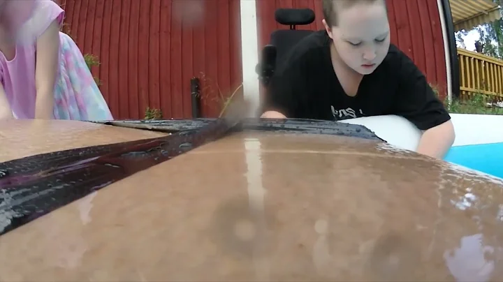I made a cardboard boat and sank it.