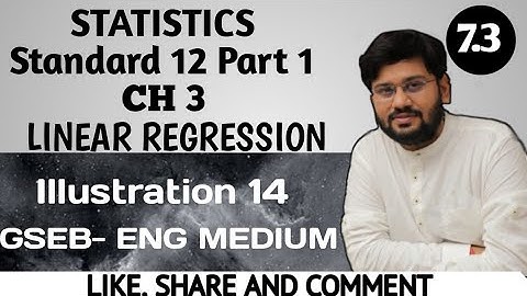7.3| calculation coefficient of determination R² | linear regression | part 1 gujarat board | gseb |