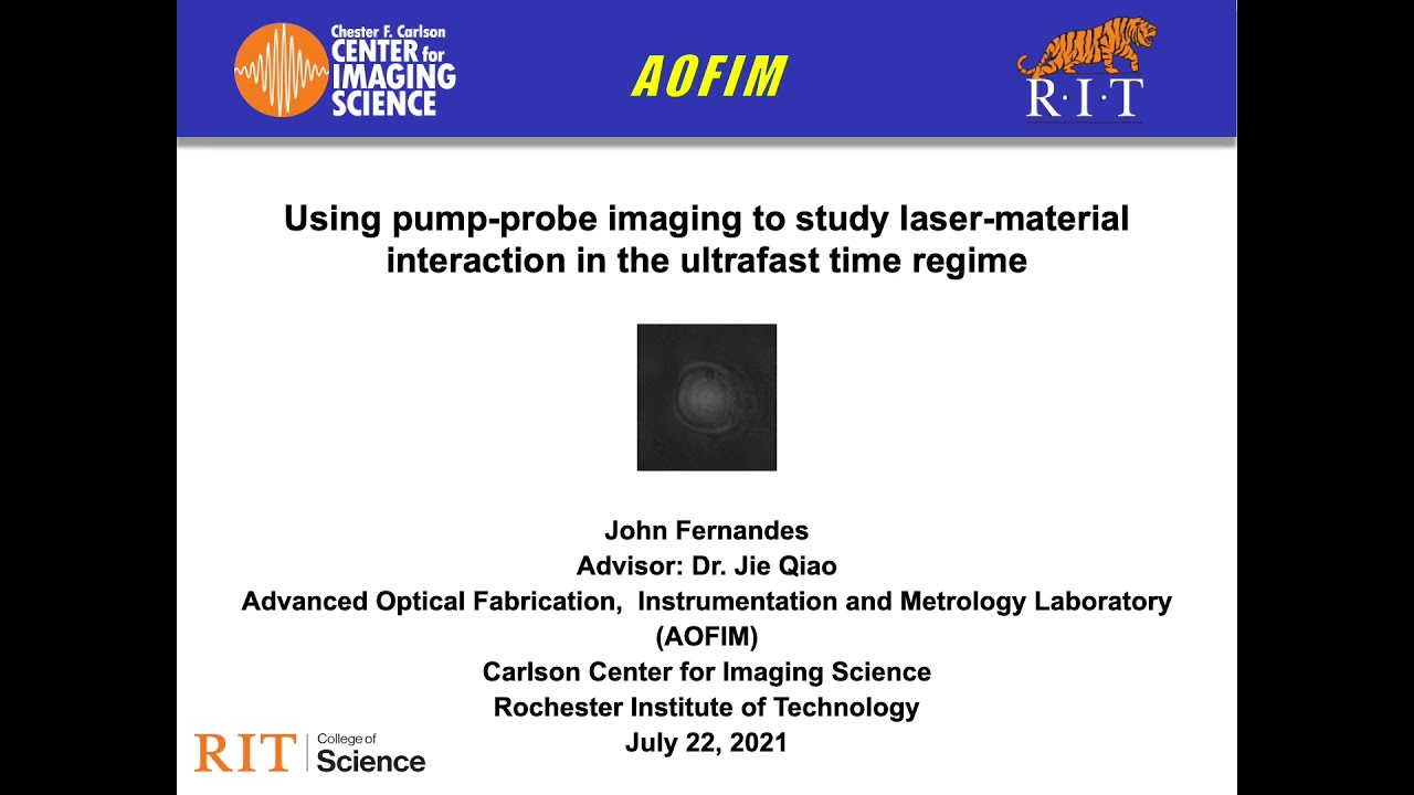 Using pump probe imaging to study laser-material interaction in the ultra-fast time regime