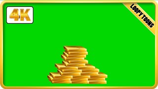 Gold Bars Green Screen Effect | Gold bar stacking | Free download | Royalty free video stock