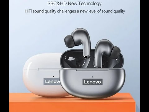 Écouteurs Bluetooth Lenovo LP5 - HiFi, Sport, Autonomie Longue - Version Argentée