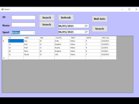 Visual Basic Net Search In Database Datagridview Bindingsource