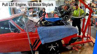 Pull LS1-V8 from my 1965 Buick Skylark restomod, possible rod knock, repair & replace, test drive.