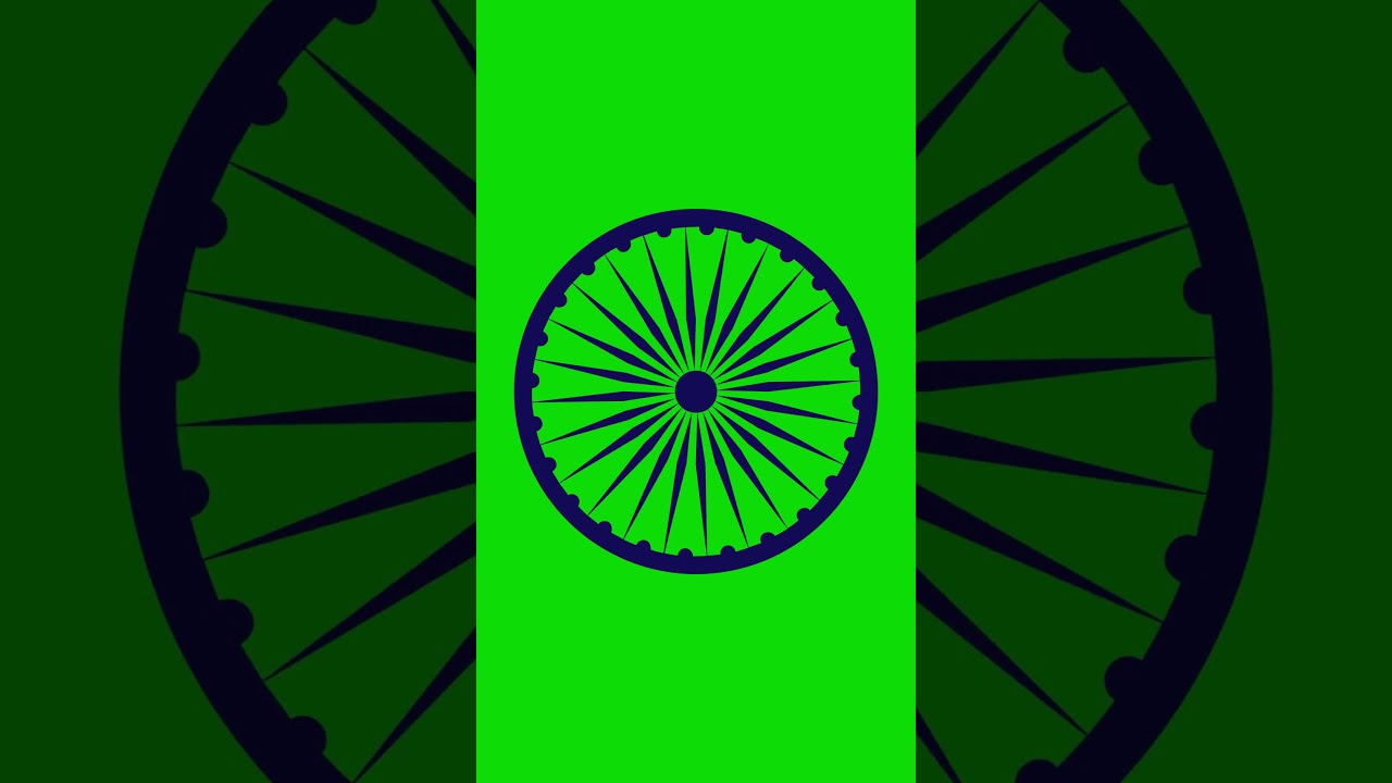 FREE No Copyright Green Screen Ashoka Chakra Rotating 🇮🇳 | Patriotic Overlay | 4K Video #nocopyright