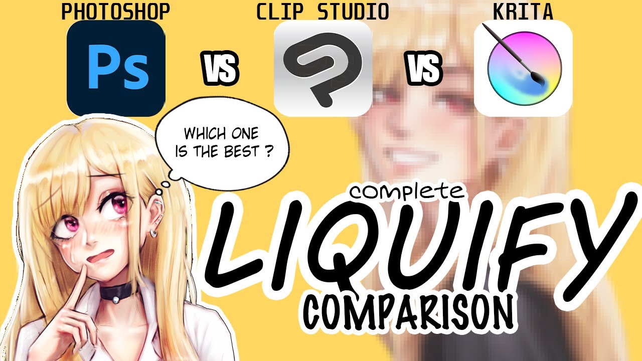 Photoshop Vs Clip Studio Vs Krita The Best Liquify Feature Youtube Photoshop Vs Clip Studio Vs Krita The Best Liquify Feature Youtube