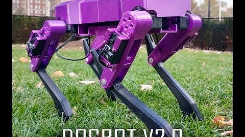 DogBot quadruped robot walking