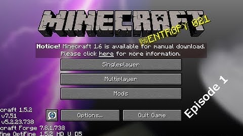 Sch41 Plays: Minecraft Entropy - Episode 1