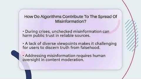 How Do Algorithms Contribute To The Spread Of Misinformation? - Everyday-Networking