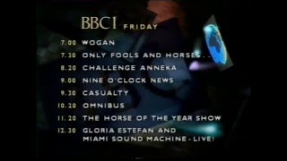 BBC1 closedown 5 Oct 1989 - and a technical fault