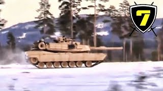 US Marine Corps - Tank Runs at Top Speed Across Norway