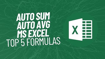 MS Excel Top 5 Formulas - Auto Sum - Auto Average - Count Numbers - Minimum and Maximum Numbers Urdu