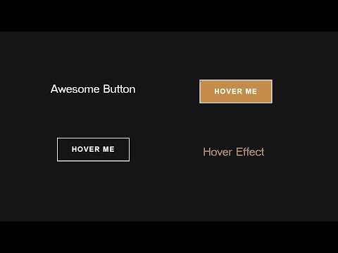 Awesome Button Hover Effect Using Only HTML & CSS | Coding Tutorials