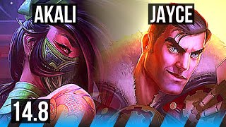 AKALI vs JAYCE (MID) | 68% winrate, Legendary, 15/4/7, 41k DMG | NA Challenger | 14.8