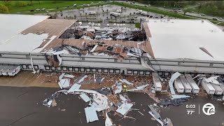 Tornado damages FedEx facility and area around it