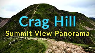 Crag Hill (Eel Crag) : Labelled Summit View Panorama - Coledale Horseshoe - Lake District Fells