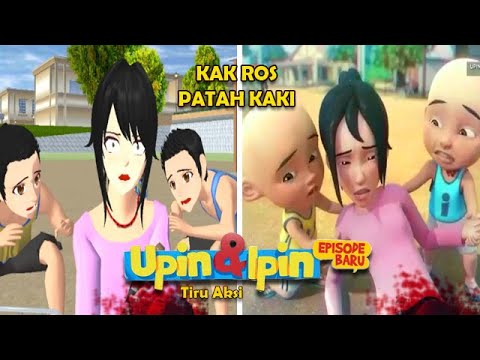 Tiru Aksi Upin Ipin Kak Ros Patah Kaki - SAKURA SCHOOL SIMULATOR