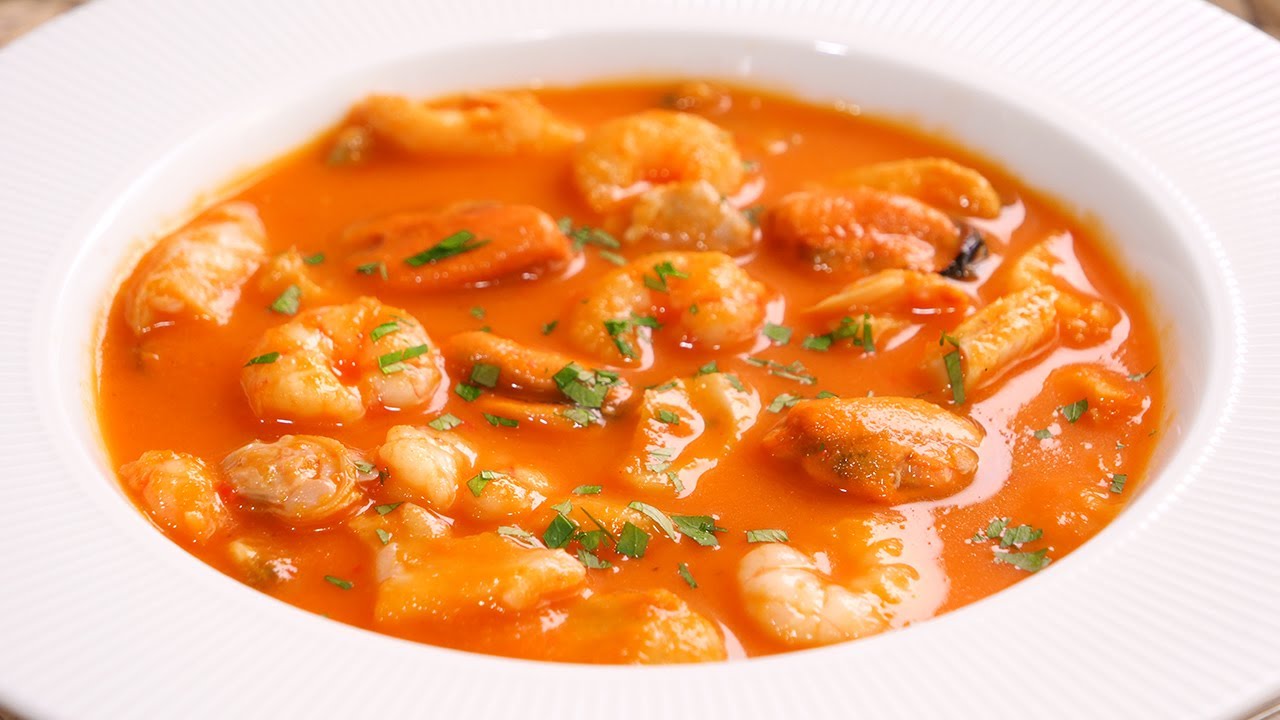 Sopa de Marisco y Pescado muy Fácil y Deliciosa