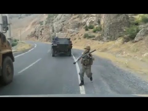 Türk askeri çatışma anı görüntüleri - Hakkari'de pkk pususu ( Turkish military war )