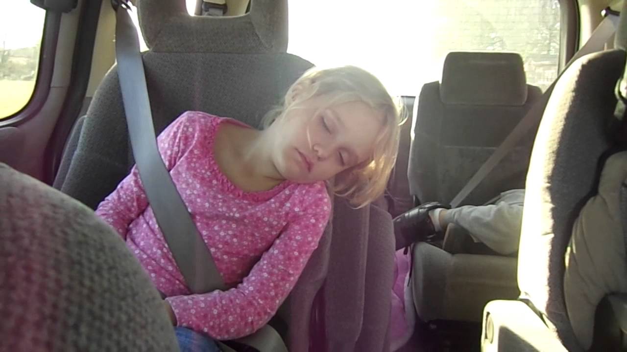 Gabby sleeping in the van - YouTube