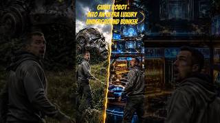 Giant Robot Head Transforms Into an Ultra Luxury Underground Bunker  #shorts