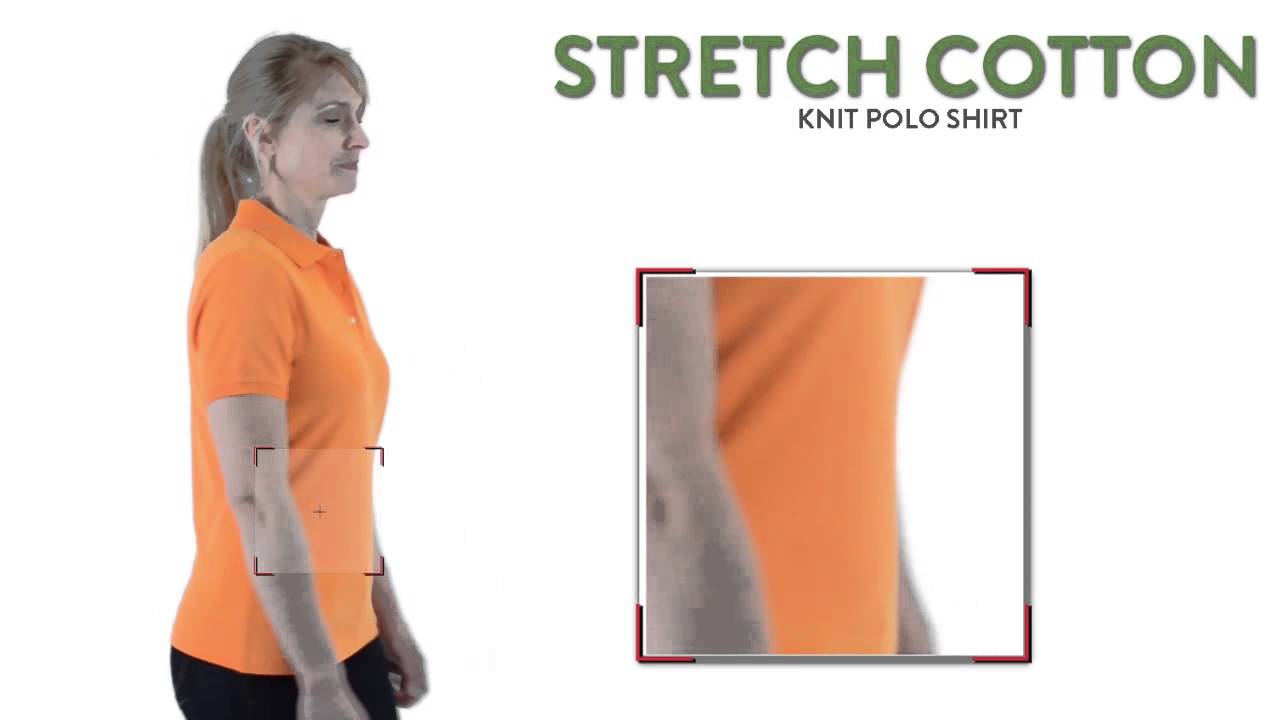 Stretch Cotton Knit Polo Shirt Short Sleeve (For Women) YouTube